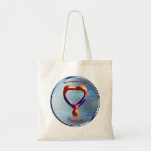 Doedling op het symbool van vriendschap tote bag