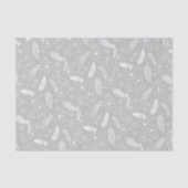 doedschildpadden veren bloemen grijs of ENIGE kleu Tissuepapier (Voorkant)