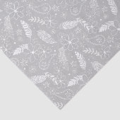 doedschildpadden veren bloemen grijs of ENIGE kleu Tissuepapier (Detail)