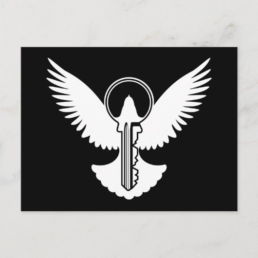 Doef met Sleutel Briefkaart (Voorkant)