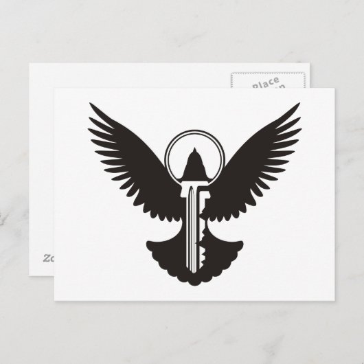 Doef met Sleutel Briefkaart (Voorkant / Achterkant)