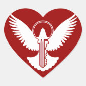 Doef met Sleutel Hart Sticker (Voorkant)