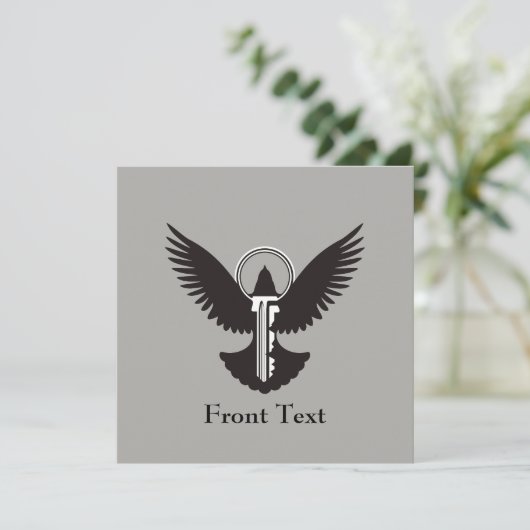 Doef met Sleutel Kaart (Staand voorkant)