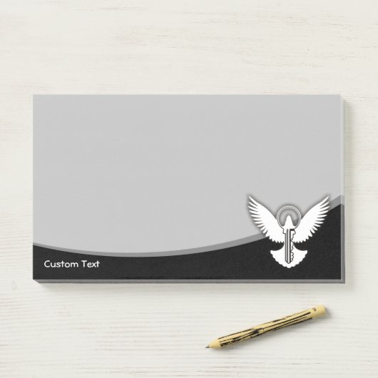 Doef met Sleutel Post-it® Notes (Op bureau)