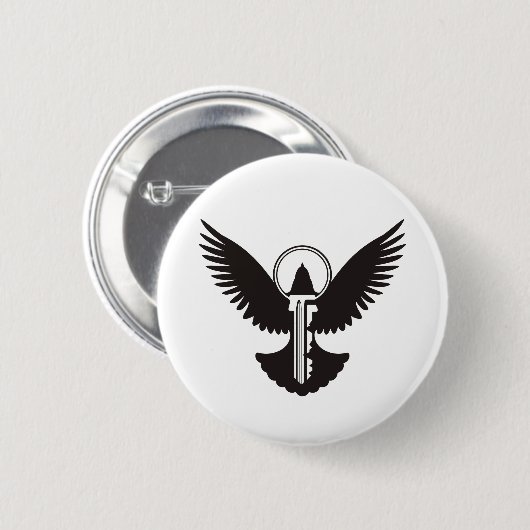Doef met Sleutel Ronde Button 5,7 Cm (Voorkant /achterkant)