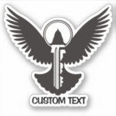 Doef met Sleutel Sticker (Voorkant)