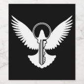 Doef met Sleutel Wijn Etiket (Enkel label)