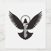 Doef met Sleutel Wijn Etiket (Enkel label)