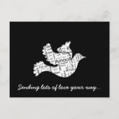 Doef woordtypografie liefde in verschillende talen briefkaart (Voorkant)