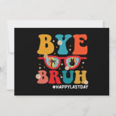 Doei Broer Leraar Gelukkige Laatste Schooldag Zome Kaart (Voorkant)