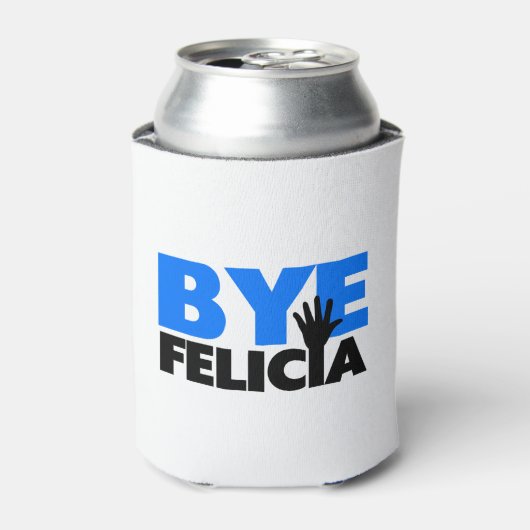 Doei Felicia Hand Wave Bold Blue Blikjeskoeler (Blikje Voorkant)