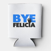 Doei Felicia Hand Wave Bold Blue Blikjeskoeler (Voorkant)