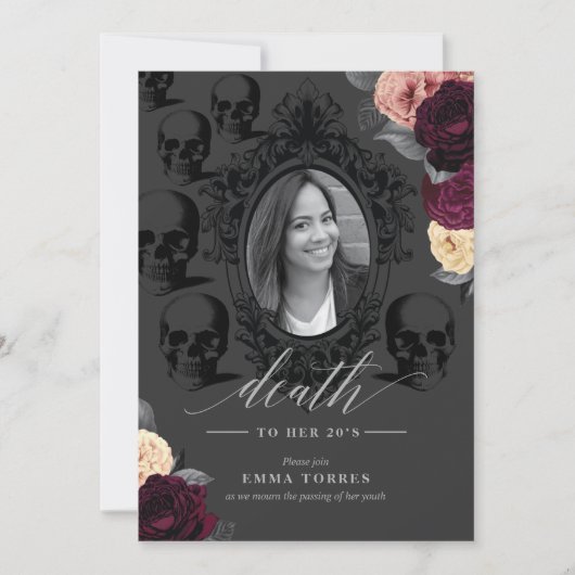 Doei mijn twintiger jaren-feest kaart (Voorkant)