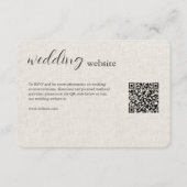 Doek · Elegante moderne bruiloft Informatiekaartje (Voorkant)