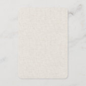 Doek · Elegante moderne bruiloft Informatiekaartje (Achterkant)