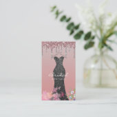 Doek Hanger Dress Mode Shop Glitter Drip Visitekaartje (Staand voorkant)