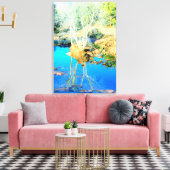 doek met deksel van een waterig watersgat canvas afdruk (Insitu (Woonkamer))