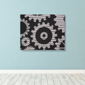 doek met maaswijdte canvas afdruk (Insitu (Houten vloer))