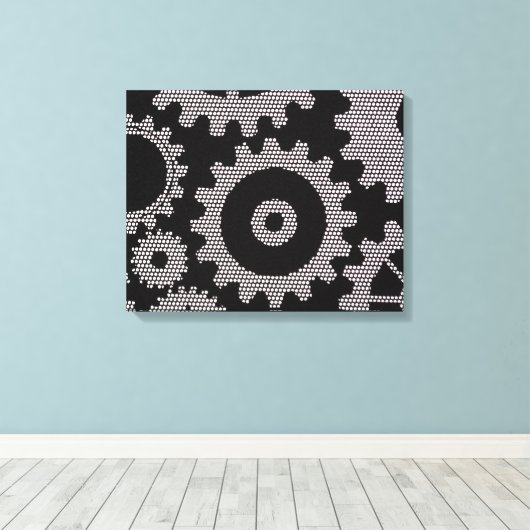 doek met maaswijdte canvas afdruk (Insitu (Houten vloer))