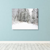 doek met winterland canvas afdruk (Insitu (Houten vloer))