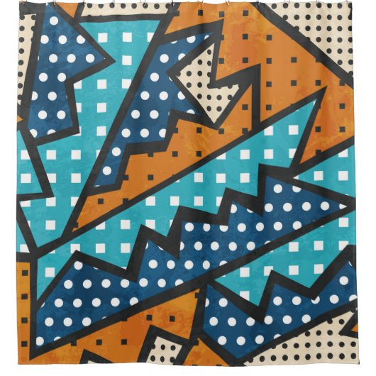  doek naadloos patroon met grijpeffect douchegordijn (Voorkant)