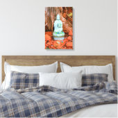 doek omwikkeld met boeddha - standbeeld canvas afdruk (Insitu (Slaapkamer))