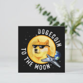 Doekoetsen aan de Moon Funny Cryptocurrency Mou Kaart (Staand voorkant)