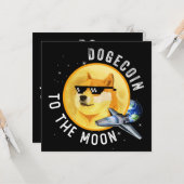 Doekoetsen aan de Moon Funny Cryptocurrency Mou Kaart (Voorkant / Achterkant in situ)