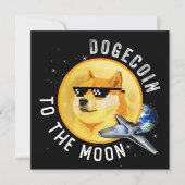 Doekoetsen aan de Moon Funny Cryptocurrency Mou Kaart (Voorkant)