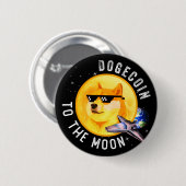 Doekoetsen bij de Moon Funny Cryptocurrency Meme Ronde Button 5,7 Cm (Voorkant /achterkant)