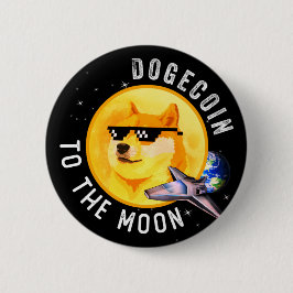 Doekoetsen bij de Moon Funny Cryptocurrency Meme Ronde Button 5,7 Cm