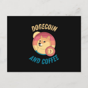 Doekoetsen en koffie - Funny Doge Crypto Briefkaart