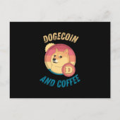 Doekoetsen en koffie - Funny Doge Crypto Briefkaart (Voorkant)