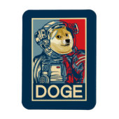 Doekoetsen in Astronaut Doge to the Moon Crypto Fu Magneet (Verticaal)