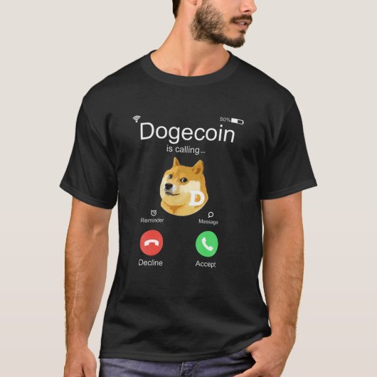 Doekoetsen noemt Funny Crypto Doge Coin Dog Mem T-shirt (Voorkant)