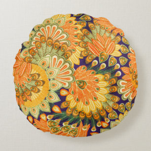  doekpatroon: close-up textuur. rond kussen