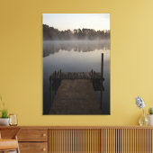 Doekprint met dageraad op de steiger canvas afdruk (Insitu (Woonkamer))