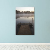 Doekprint met dageraad op de steiger canvas afdruk (Insitu (Houten vloer))