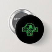 Doel! 100 dagen schoolvoetbal 100ste dag van schoo ronde button 5,7 cm (Voorkant /achterkant)