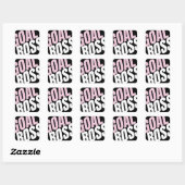 DOEL BAAS VIERKANTE STICKER (Vel)