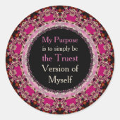 Doel & Betekenis Affirmaties  Quote Ronde Sticker (Voorkant)