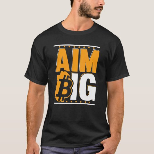 Doel Big Blockchain Crypto Currency Bitcoin T-shirt (Voorkant)