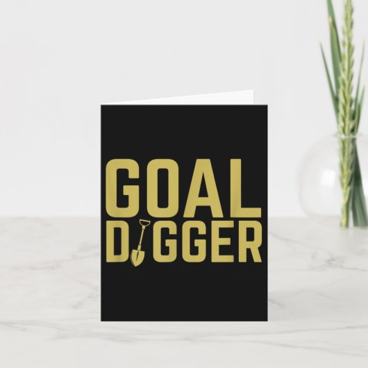 Doel Digger Funny Sales Team Motivatie Kaart (Voorkant)