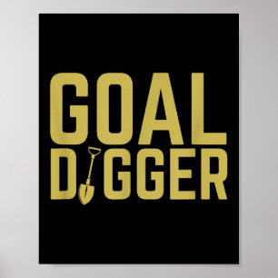 Doel Digger Funny Sales Team Motivatie Poster