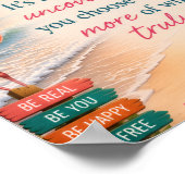 DOEL EN INSPIRERENDE STRANDPOSTER POSTER (Hoek)