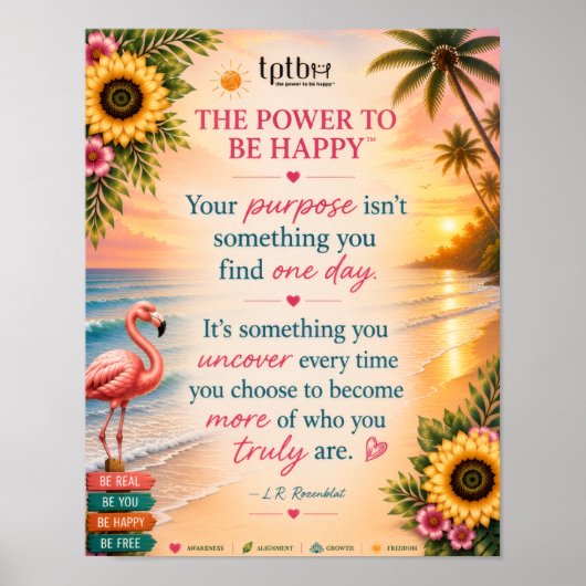 DOEL EN INSPIRERENDE STRANDPOSTER POSTER (Voorkant)