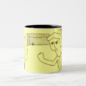 Doel en overwinning tweekleurige koffiemok (Center)