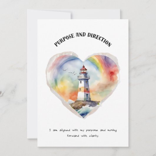 Doel en richting Positieve Affirmatie Kaart (Voorkant)