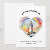 Doel en richting Positieve Affirmatie Kaart (Voorkant / Achterkant)