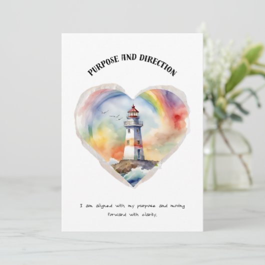 Doel en richting Positieve Affirmatie Kaart (Staand voorkant)
